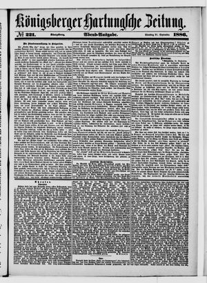 Königsberger Hartungsche Zeitung vom 21.09.1886