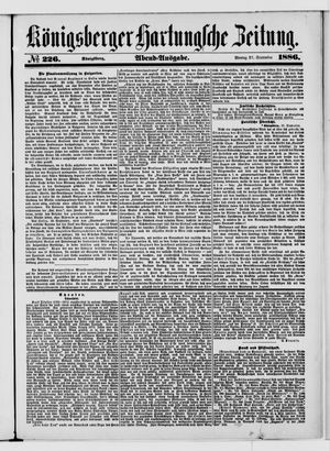 Königsberger Hartungsche Zeitung on Sep 27, 1886