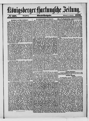 Königsberger Hartungsche Zeitung vom 29.09.1886