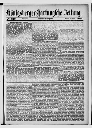 Königsberger Hartungsche Zeitung vom 13.10.1886