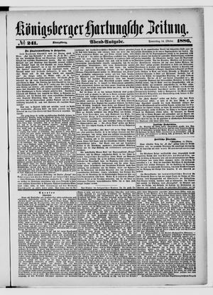 Königsberger Hartungsche Zeitung vom 14.10.1886