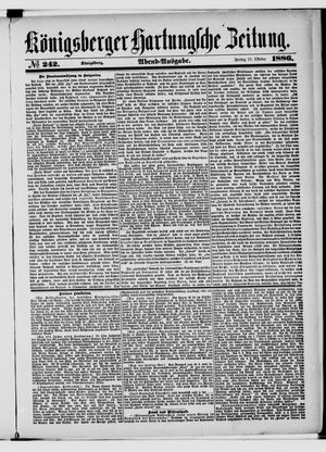 Königsberger Hartungsche Zeitung vom 15.10.1886