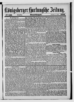 Königsberger Hartungsche Zeitung vom 16.10.1886