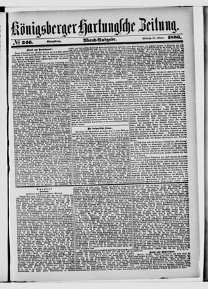 Königsberger Hartungsche Zeitung vom 20.10.1886