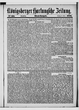 Königsberger Hartungsche Zeitung vom 26.10.1886