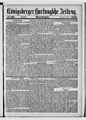 Königsberger Hartungsche Zeitung vom 28.10.1886