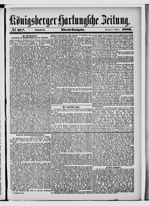 Königsberger Hartungsche Zeitung vom 29.10.1886