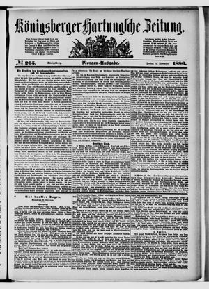Königsberger Hartungsche Zeitung vom 12.11.1886