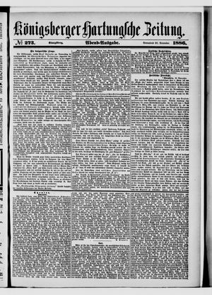 Königsberger Hartungsche Zeitung vom 20.11.1886