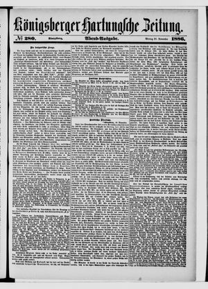 Königsberger Hartungsche Zeitung vom 29.11.1886
