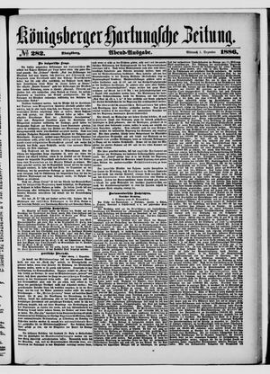 Königsberger Hartungsche Zeitung vom 01.12.1886