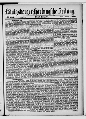 Königsberger Hartungsche Zeitung vom 03.12.1886