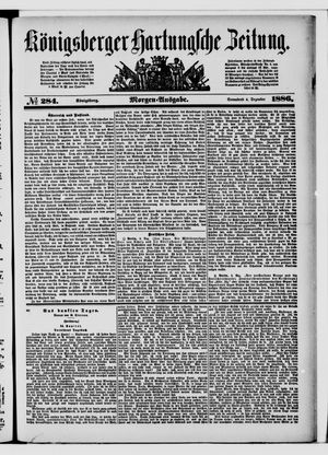 Königsberger Hartungsche Zeitung vom 04.12.1886