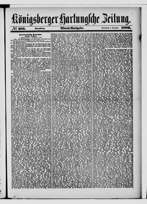 Königsberger Hartungsche Zeitung vom 04.12.1886