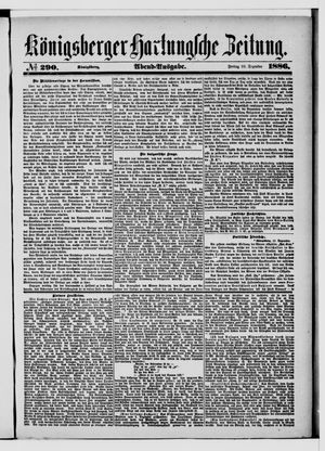 Königsberger Hartungsche Zeitung vom 10.12.1886
