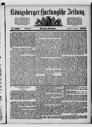 Königsberger Hartungsche Zeitung vom 11.12.1886