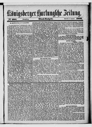 Königsberger Hartungsche Zeitung vom 15.12.1886