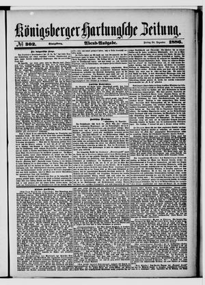 Königsberger Hartungsche Zeitung vom 24.12.1886