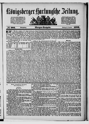 Königsberger Hartungsche Zeitung vom 28.12.1886