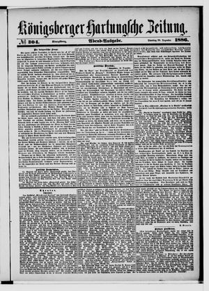 Königsberger Hartungsche Zeitung vom 28.12.1886