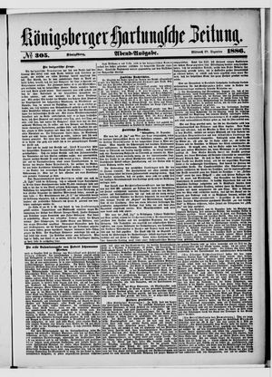 Königsberger Hartungsche Zeitung vom 29.12.1886