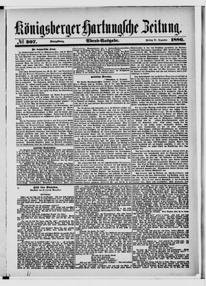 Königsberger Hartungsche Zeitung vom 31.12.1886