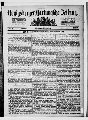 Königsberger Hartungsche Zeitung vom 01.01.1887