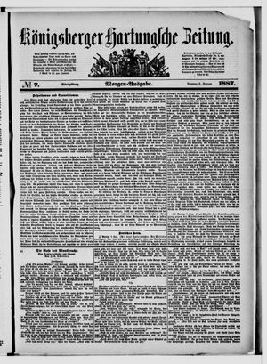 Königsberger Hartungsche Zeitung vom 09.01.1887