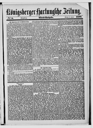 Königsberger Hartungsche Zeitung vom 10.01.1887