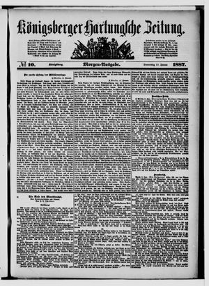Königsberger Hartungsche Zeitung vom 13.01.1887