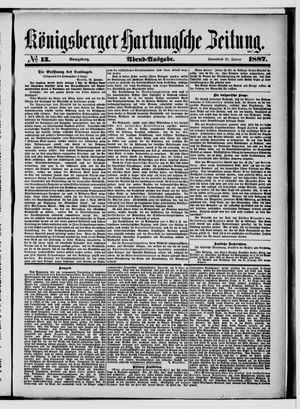 Königsberger Hartungsche Zeitung vom 15.01.1887