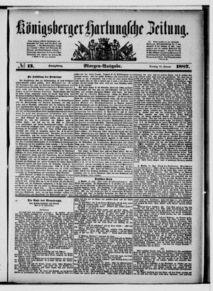 Königsberger Hartungsche Zeitung on Jan 16, 1887