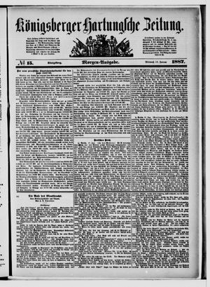 Königsberger Hartungsche Zeitung on Jan 19, 1887