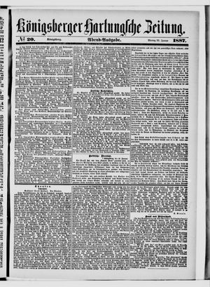 Königsberger Hartungsche Zeitung vom 24.01.1887