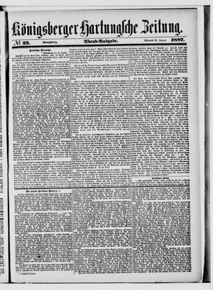 Königsberger Hartungsche Zeitung on Jan 26, 1887