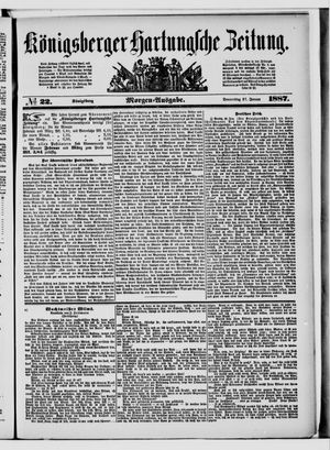 Königsberger Hartungsche Zeitung vom 27.01.1887