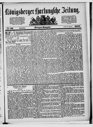 Königsberger Hartungsche Zeitung on Jan 28, 1887