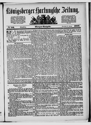 Königsberger Hartungsche Zeitung vom 29.01.1887