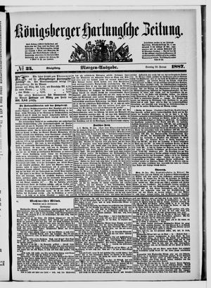 Königsberger Hartungsche Zeitung vom 30.01.1887