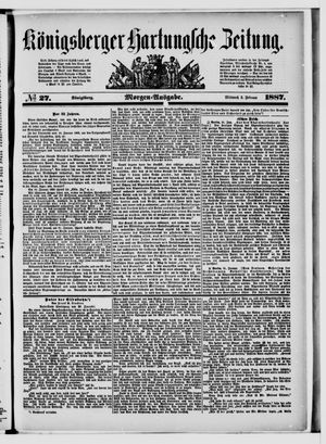 Königsberger Hartungsche Zeitung vom 02.02.1887