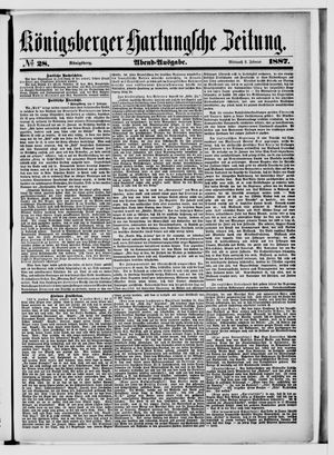 Königsberger Hartungsche Zeitung vom 02.02.1887