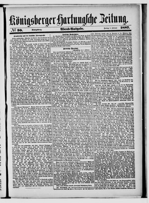 Königsberger Hartungsche Zeitung vom 04.02.1887