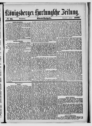Königsberger Hartungsche Zeitung vom 05.02.1887