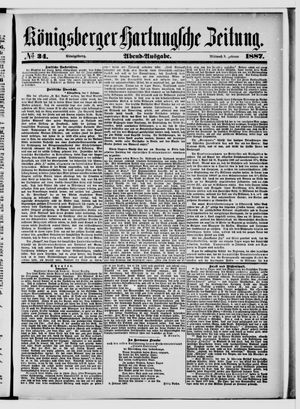 Königsberger Hartungsche Zeitung vom 09.02.1887