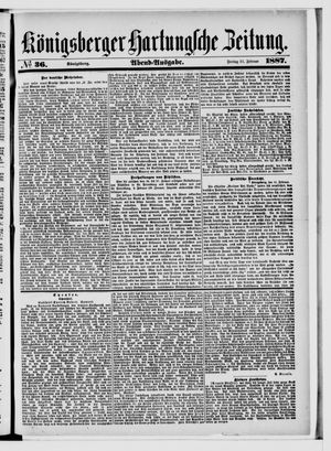 Königsberger Hartungsche Zeitung vom 11.02.1887