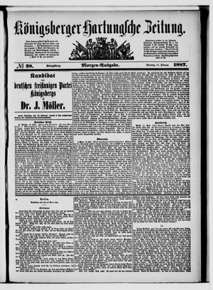 Königsberger Hartungsche Zeitung vom 15.02.1887