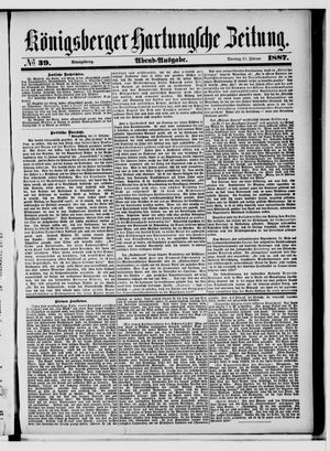 Königsberger Hartungsche Zeitung vom 15.02.1887