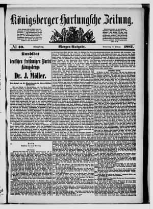 Königsberger Hartungsche Zeitung vom 17.02.1887