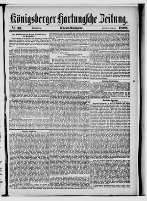 Königsberger Hartungsche Zeitung vom 18.02.1887