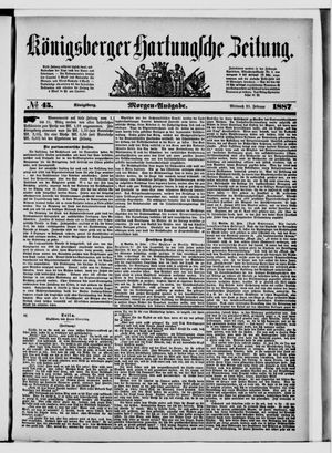 Königsberger Hartungsche Zeitung vom 23.02.1887